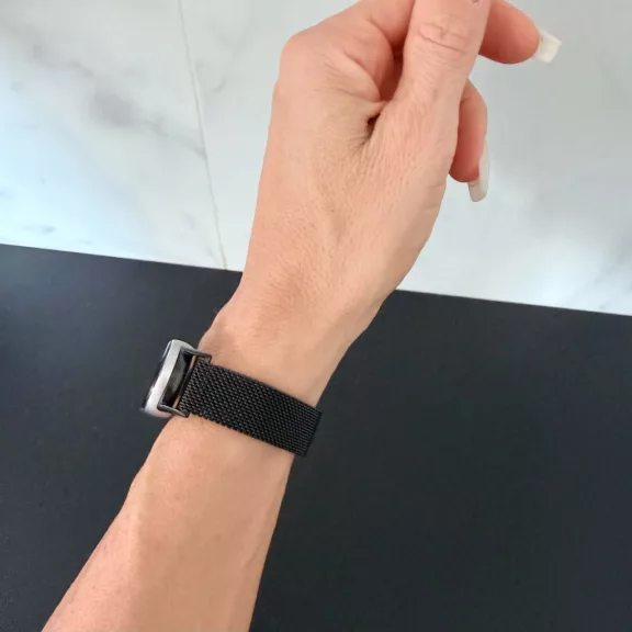 Xiaomi Smart Band 8/9/10 - Milánói mágneses fém óraszíj - fekete