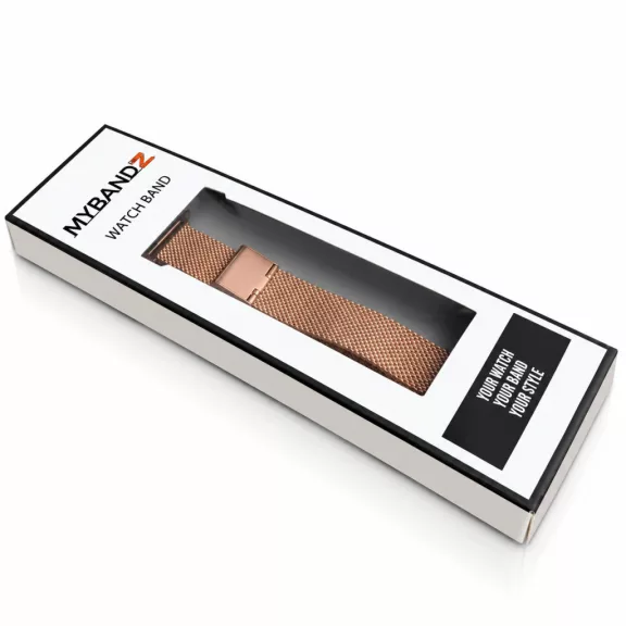 Xiaomi Smart Band 8/9/10 - Csatos milánói fém óraszíj - rosegold
