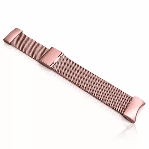 Xiaomi Smart Band 8/9/10 - Csatos milánói fém óraszíj - pink-arany