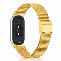   Xiaomi Smart Band 8/9/10 - Csatos milánói fém óraszíj - arany