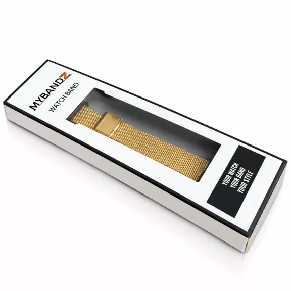 Xiaomi Smart Band 8/9/10 - Csatos milánói fém óraszíj - arany