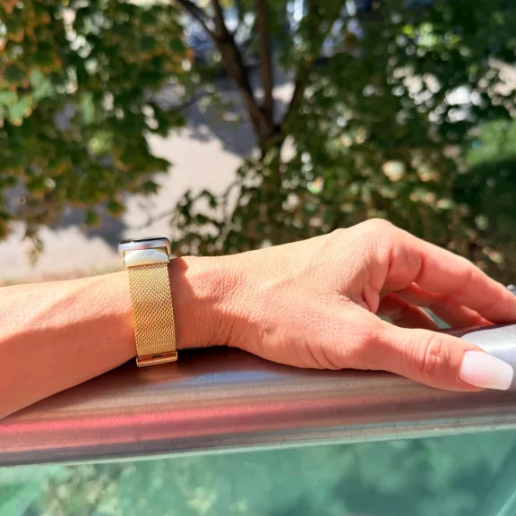 Xiaomi Smart Band 8/9/10 - Csatos milánói fém óraszíj - arany
