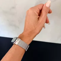   Xiaomi Smart Band 8/9/10 - Csatos milánói fém óraszíj - ezüst