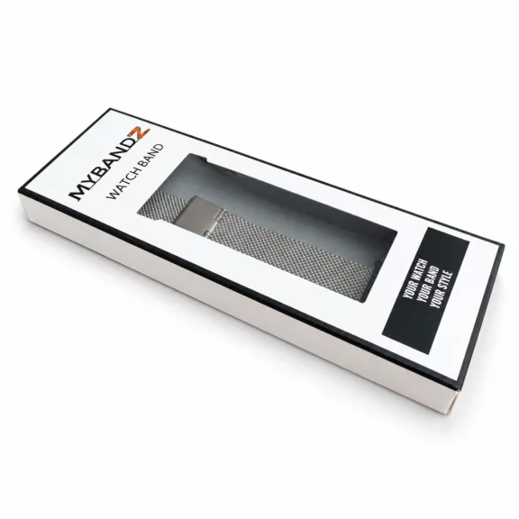Xiaomi Smart Band 8/9/10 - Csatos milánói fém óraszíj - ezüst