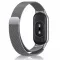 Xiaomi Smart Band 8/9/10 - Milánói mágneses fém óraszíj - antracit szürke