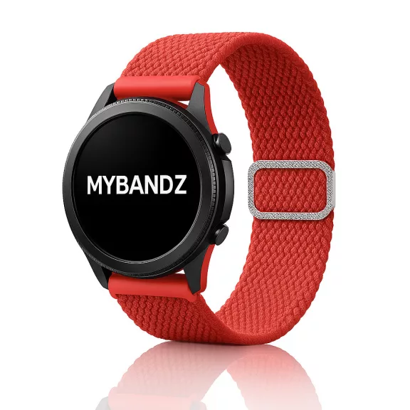 MYBANDZ Állítható elasztikus szövet óraszíj /piros/ 20mm