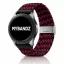 MYBANDZ Állítható fonott szövet óraszíj /piros-fekete/ 20mm