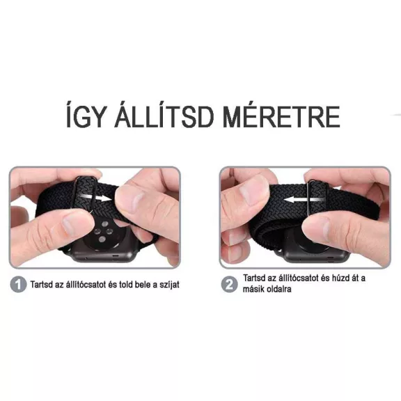 MYBANDZ Állítható elasztikus szövet óraszíj /rózsaszín/ 20mm