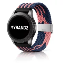   MYBANDZ Állítható fonott szövet óraszíj /kék-pink/ 20mm