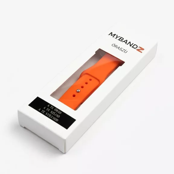 MYBANDZ Szilikon óraszíj gömb csattal /narancs/ 20mm