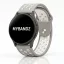 MYBANDZ Lélegző szilikon óraszíj / szürke-fehér / 20mm
