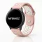 MYBANDZ Lélegző szilikon óraszíj - pink-fehér/ 20mm