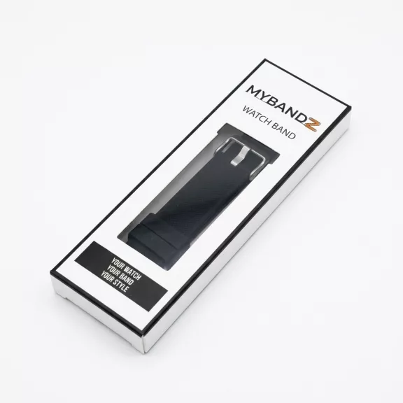 MYBANDZ Szilikon óraszíj Galaxy Watch 4-5-6-7/fekete-rés nélkül/ 20mm
