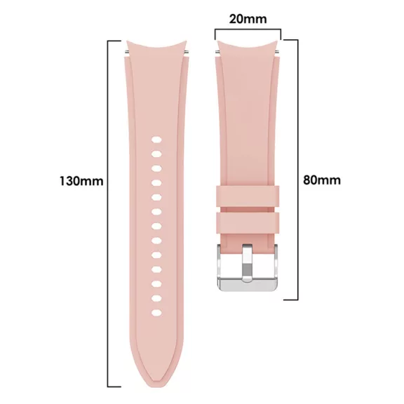 MYBANDZ Szilikon óraszíj Galaxy Watch 4-5-6-7/rózsaszín-rés nélkül/ 20mm