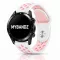 MYBANDZ Lélegző szilikon óraszíj - fehér-pink/ 20mm