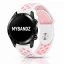 MYBANDZ Lélegző szilikon óraszíj - fehér-pink/ 20mm