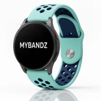 MYBANDZ Lélegző szilikon óraszíj -/türkiz-kék/ 20mm