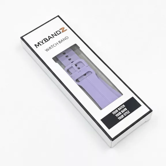 MYBANDZ Sportos szilikon óraszíj Galaxy Watch 4-5-6-7 /halvány lila-rés nélkül/ 20mm