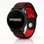 MYBANDZ Lélegző szilikon óraszíj / fekete-piros / 20mm