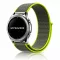 MYBANDZ Tépőzáras rugalmas szövet óraszíj / szürke-neon zöld / 20mm