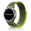MYBANDZ Tépőzáras rugalmas szövet óraszíj / szürke-neon zöld / 20mm