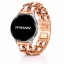 Mybandz  fém és bőr karkötő óraszíj /rosegold-fehér/ 20 mm
