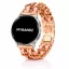 Mybandz  fém és bőr karkötő óraszíj /rosegold-pink/ 20 mm