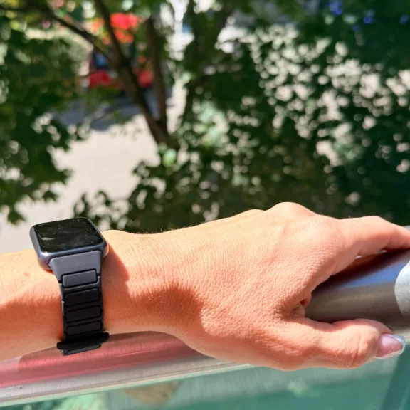 Mybandz Loop mágneses szilikon óraszíj/fekete/ Huawei Band 11/11pro
