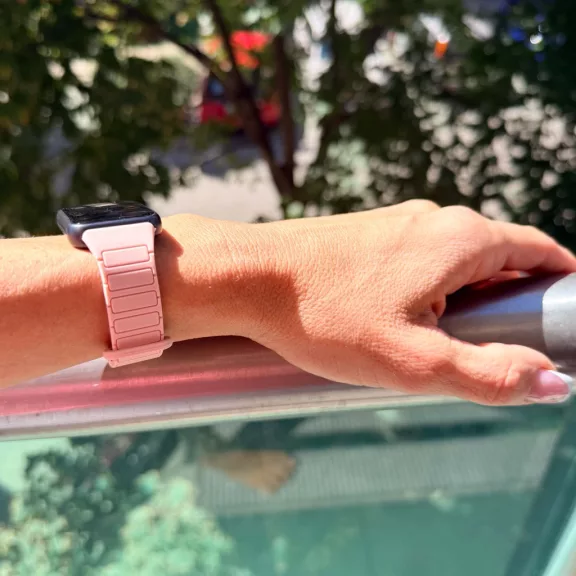 Mybandz Loop mágneses szilikon óraszíj/púder Huawei Band 11/11pro