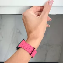   Mybandz Loop mágneses szilikon óraszíj/pink-fekete Huawei Band 11/11pro
