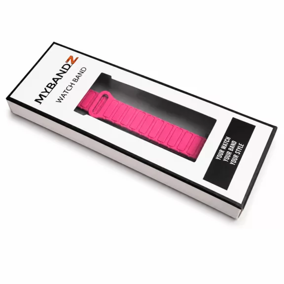 Mybandz Loop mágneses szilikon óraszíj/pink-fekete Huawei Band 11/11pro