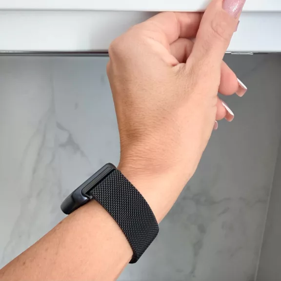 Mybandz Milánói mágneses fém óraszíj /fekete/ Huawei Band 11/11pro