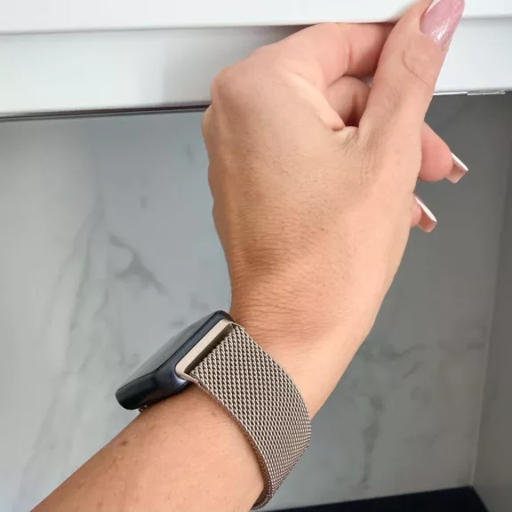 Mybandz Milánói mágneses fém óraszíj /pezsgőarany/ Huawei Band 11/11pro