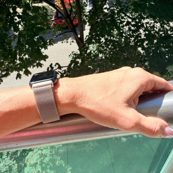 Mybandz Milánói mágneses fém óraszíj /pezsgőarany/ Huawei Band 11/11pro