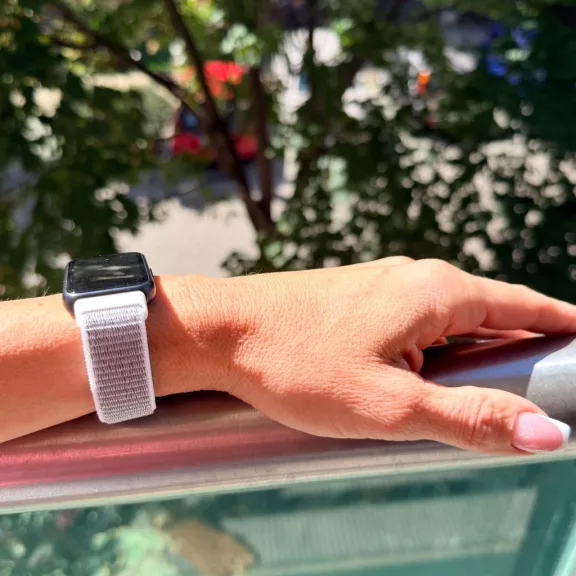 Mybandz Tépőzáras szövet óraszíj /világosszürke/ Huawei Band 11/11pro