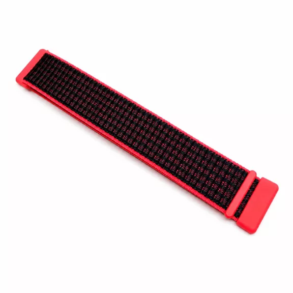 Mybandz Tépőzáras szövet óraszíj /fekete-piros/ Huawei Band 11/11pro