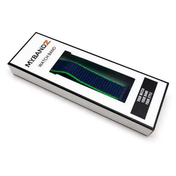 Mybandz Tépőzáras szövet óraszíj /kék-zöld/ Huawei Band 11/11pro