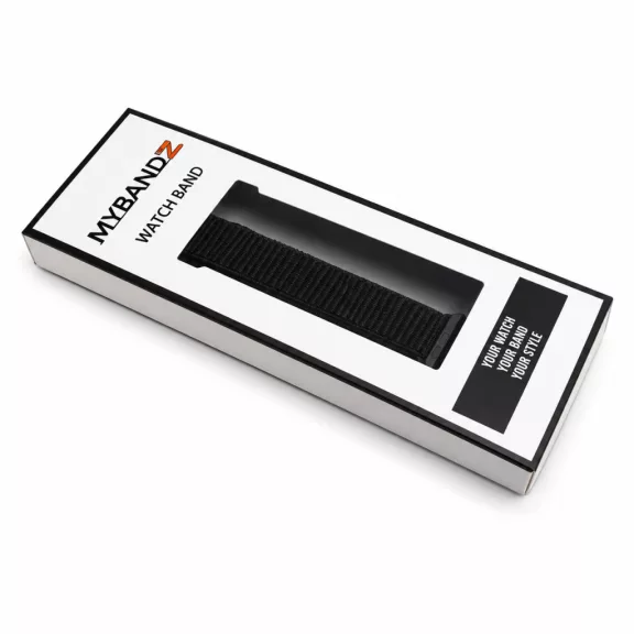 Mybandz Tépőzáras szövet óraszíj /fekete/ Huawei Band 11/11pro