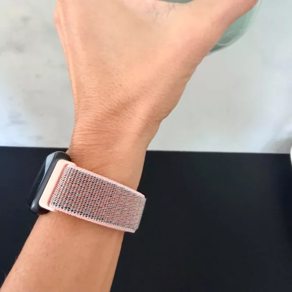 Mybandz Tépőzáras szövet óraszíj /púder/ Huawei Band 11/11pro