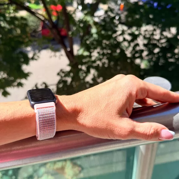 Mybandz Tépőzáras szövet óraszíj /púder/ Huawei Band 11/11pro