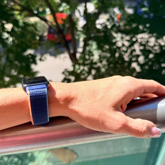 Mybandz Tépőzáras szövet óraszíj /kék/ Huawei Band 11/11pro