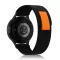 MYBANDZ Tépőzáras puha szövet óraszíj Samsung Galaxy Watch 4-5-6-7/fekete-narancs/ 20mm