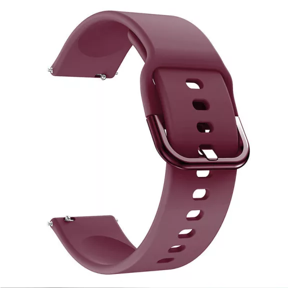 MYBANDZ Szilikon óraszíj fém csattal /bordó/ 20mm
