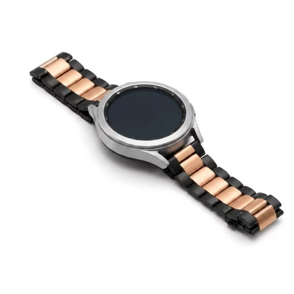 MYBANDZ Klasszikus fém óraszíj / fekete-rosegold / 20mm