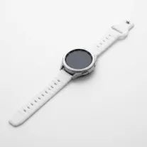 Mybandz bordázott szilikon óraszíj-fehér/20mm