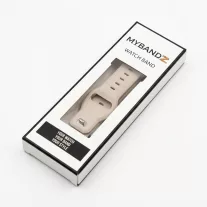 Mybandz bordázott szilikon óraszíj-bézs/20mm