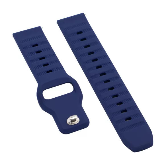 Mybandz bordázott szilikon óraszíj-mélykék/20mm