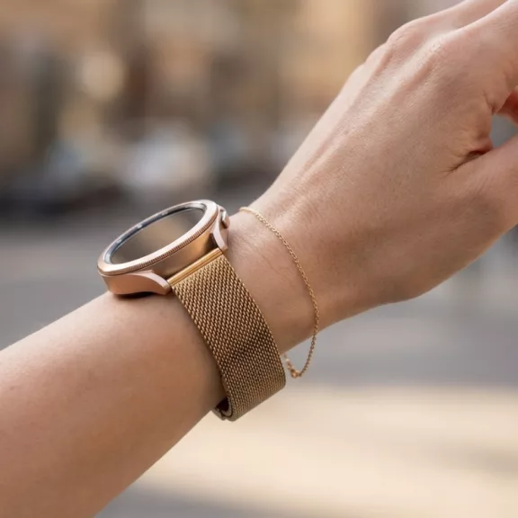 MYBANDZ Csatos milánói  fém óraszíj / rosegold / 20mm