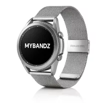 MYBANDZ Csatos milánói  fém óraszíj /ezüst / 20mm