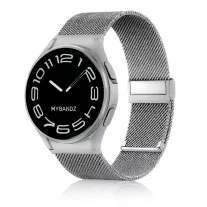   Mybandz Csatos milánói fém óraszíj-Samsung Galaxy Watch 4-5-6-7/ezüst/20mm
